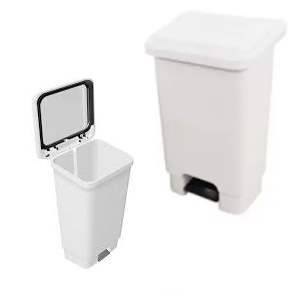LIXEIRA  75 L C/PEDAL BRANCA CAIXAPLAST 