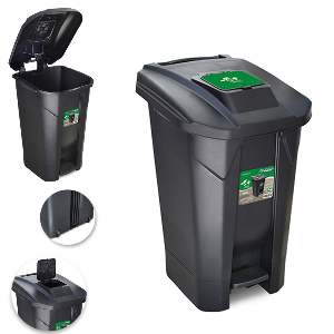 LIXEIRA  60 L ARQPLAST PR CLIC PED RODA