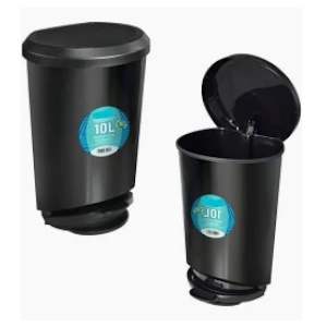 LIXEIRA  20 L ARQPLAST PEDAL PRETA 25777