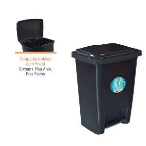 LIXEIRA  35 L ARQPLAST PED PR RET 25867