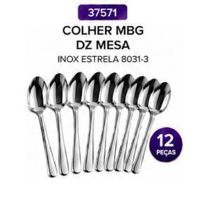 COLHER MBG DZ MESA INOX ESTRELA 8031-3