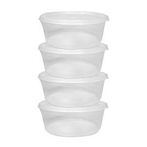 POTE PLASMOTTA C/4 600ML OVAL TRANSP 503