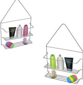 PORTA SHAMPOO DUPLO CROMO ESTILQUI 8337