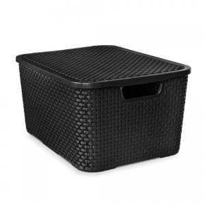 CAIXA RATTAN ARQPLAST PRETA 20L 25598